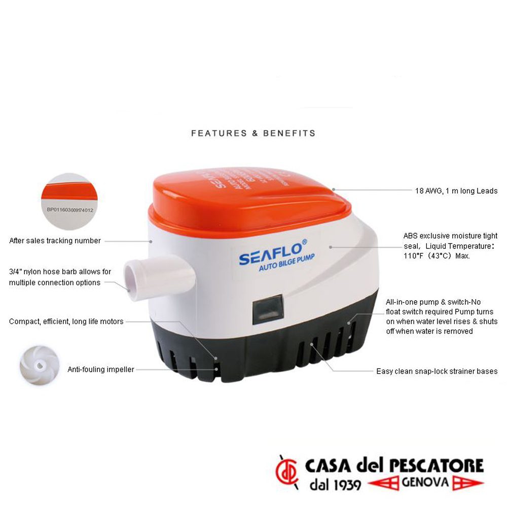 Pompa di Sentina Automatica SEAFLO 12V - immagine 3
