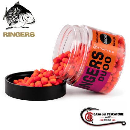 Confezione di Ringers Duos Wafters Micro 3 mm per pesca a method feeder