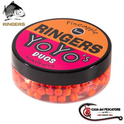 Ringers YoYo's Duo Wafters Pineapple inneschi bicolore arancione e rosa